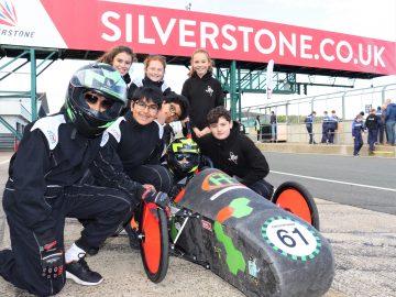 Town Close School celebrate their Silverstone motor racing success!