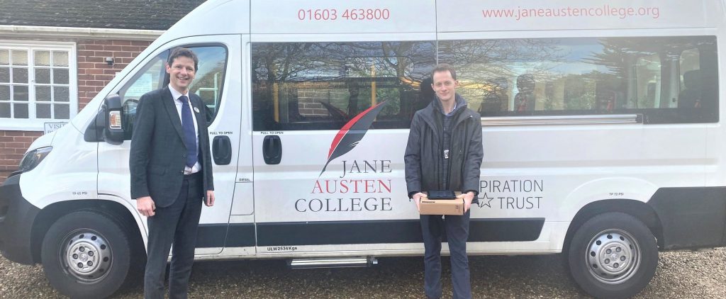 The Town Close School community donates devices to Jane Austen College
