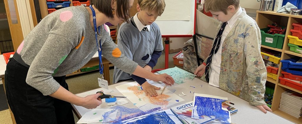 Artist Claire Coles hosts Art workshop with Year 5